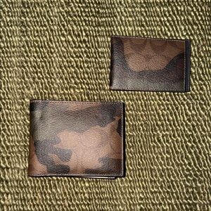 Coach Camouflage Leather Wallet Set Coach
